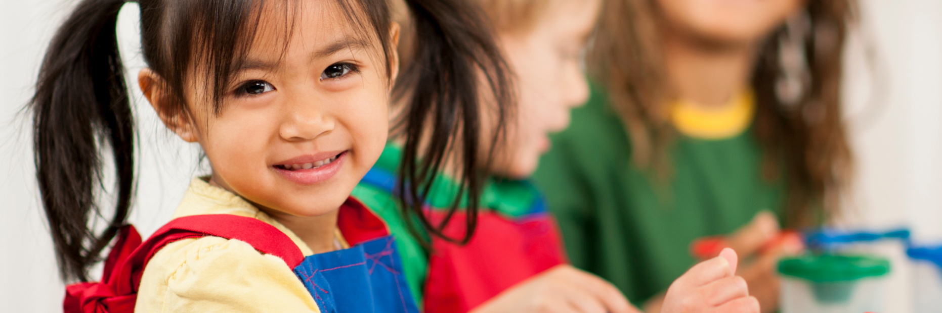 happy kids in a classroom